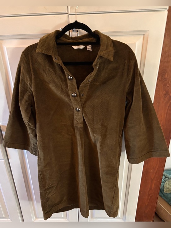 B.Young Dresses & Skirts - B. Young- Corduroy Button-Front mini dress Olive Green
